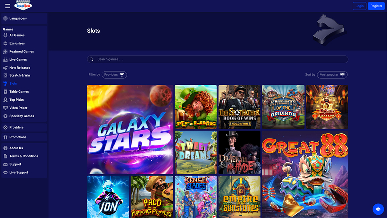 Vegas Days Casino — Games lobby