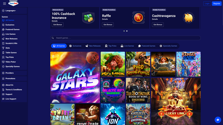 Vegas Days Casino — Homepage
