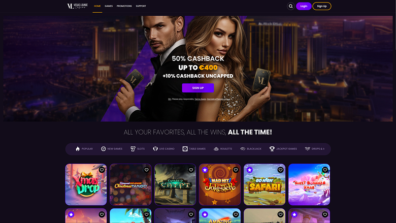 Vegas Lounge Casino — Homepage