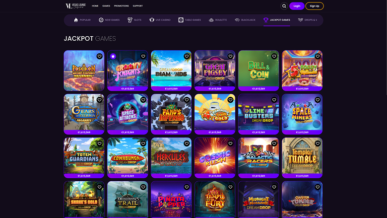 Vegas Lounge Casino — Jackpot games