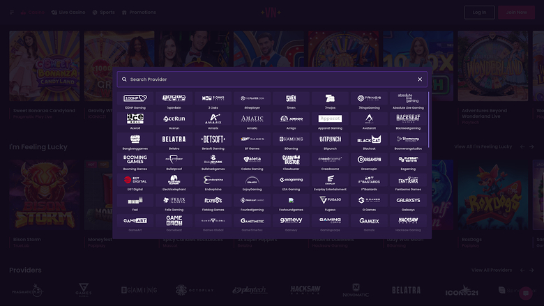 Vegas Now Casino — Games by studio