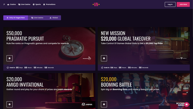Vegas Now Casino — Tournaments