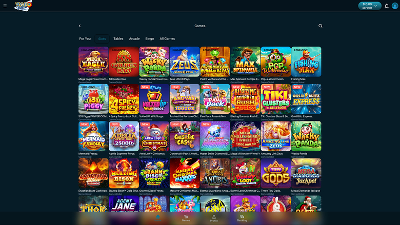 Vegas Palms Casino — Games lobby