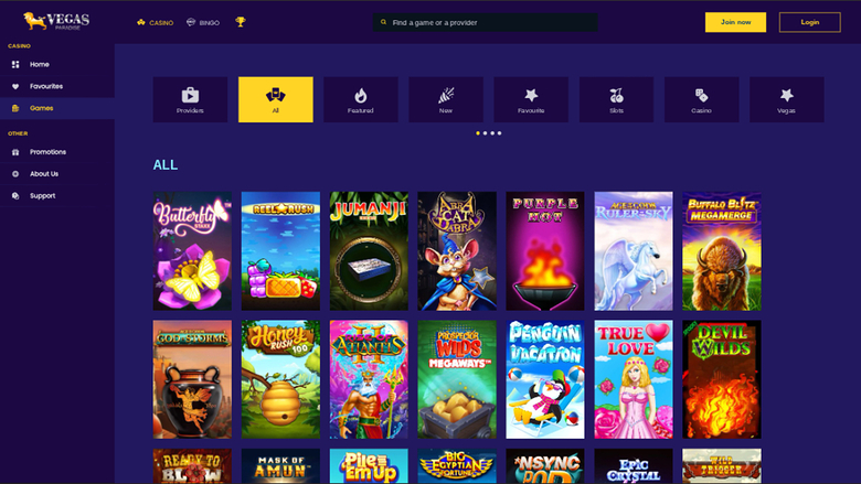 Vegas Paradise Casino — Games lobby
