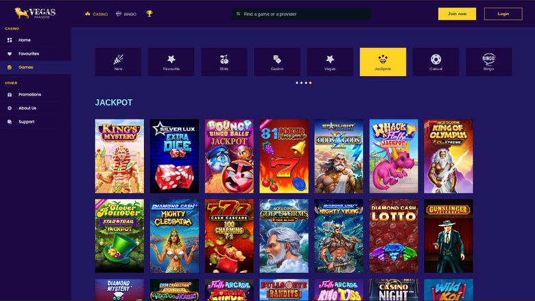 Vegas Paradise Casino — Jackpot games