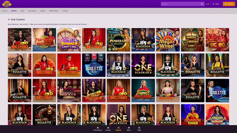 Vegas Slot Casino — Live dealer lobby