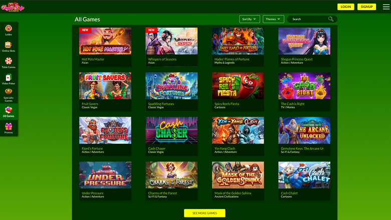 Vegas Strip Casino — Games lobby