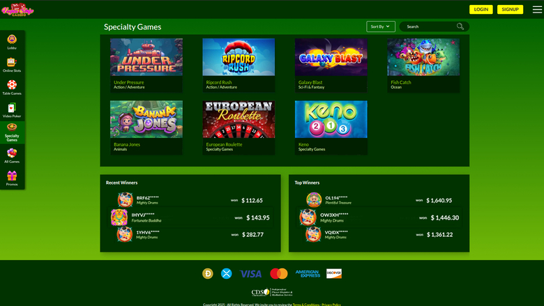 Vegas Strip Casino — Games lobby