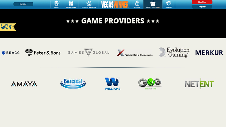 Vegas Winner Casino — Games by studio