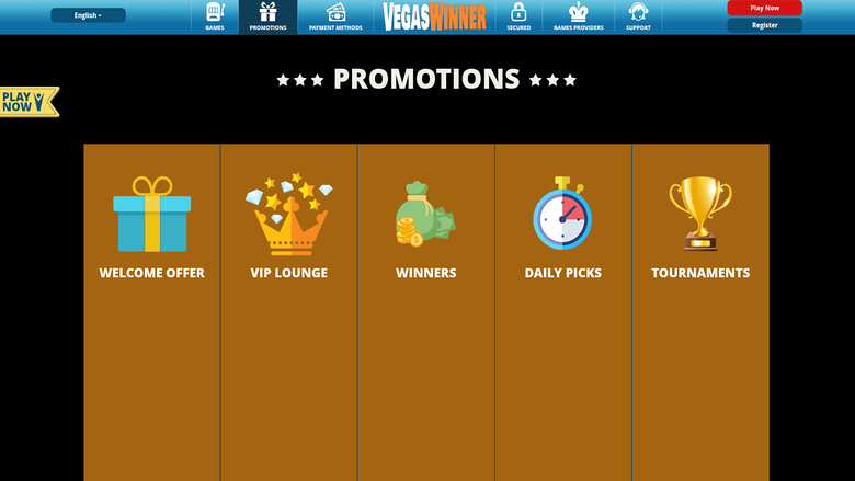 Vegas Winner Casino — Promotions page