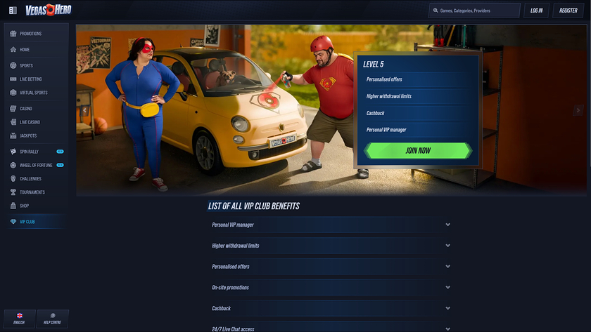 VegasHero Casino — VIP section