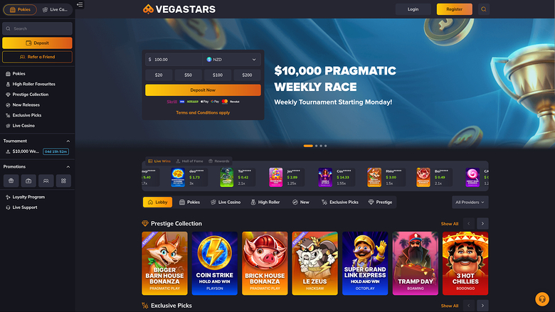VegaStars Casino — Hp