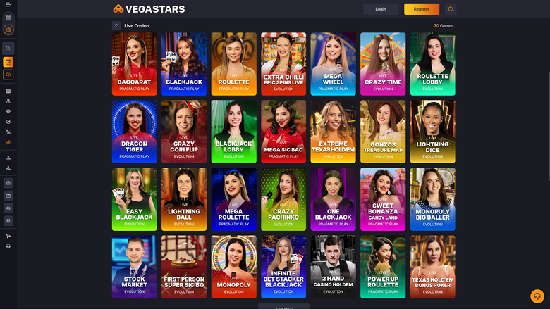 VegaStars Casino — Livedealer