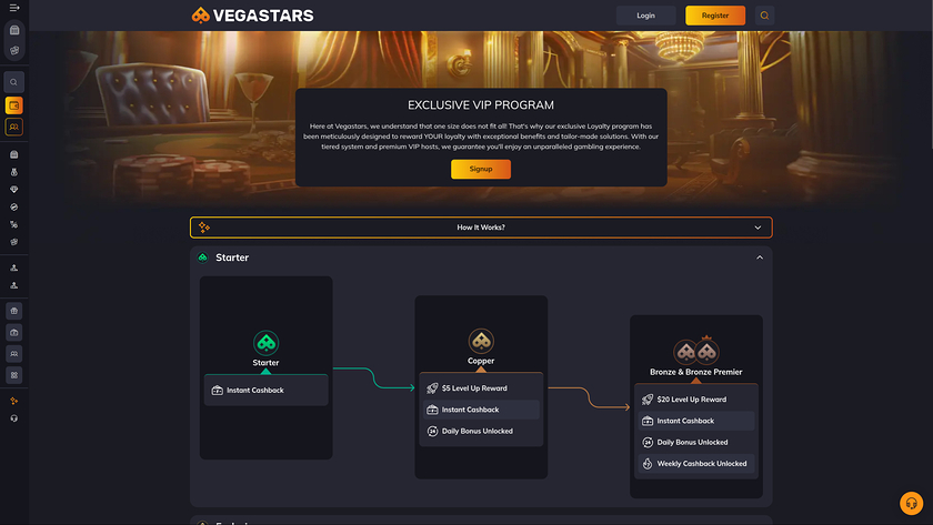 VegaStars Casino — VIP section