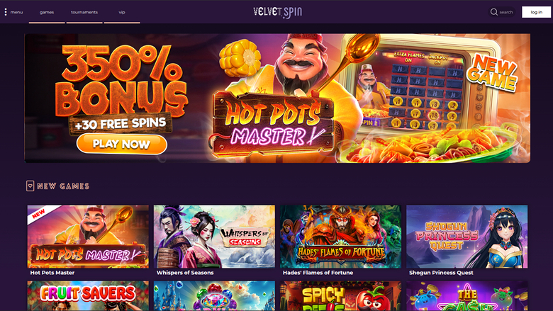 Velvet Spin — Homepage