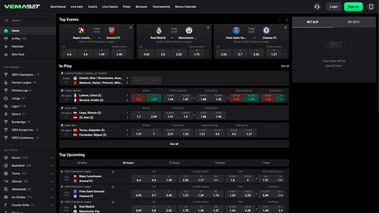 Vemabet Casino — Sportsbook