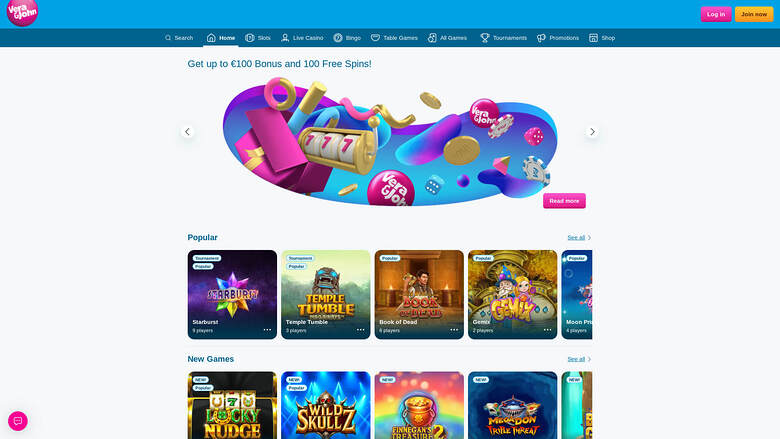 Vera John Casino — Homepage