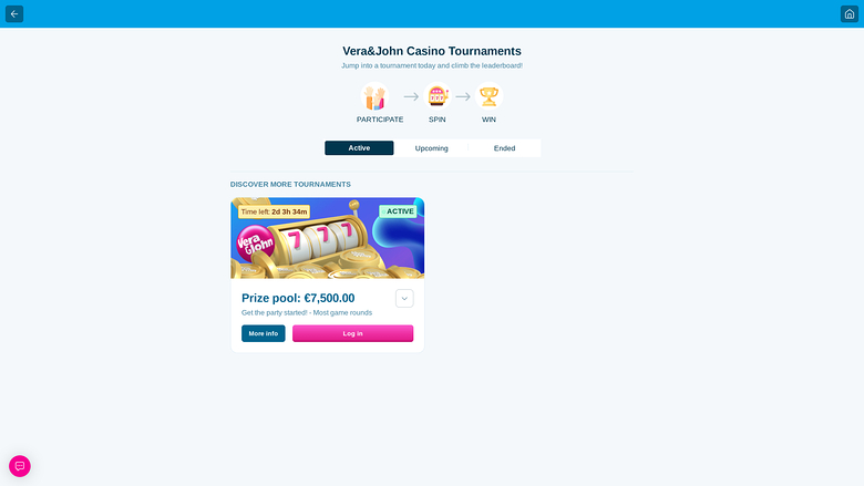 Vera John Casino — Tournaments