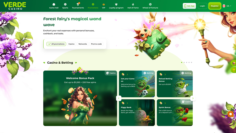 Verde Casino — Promotions page