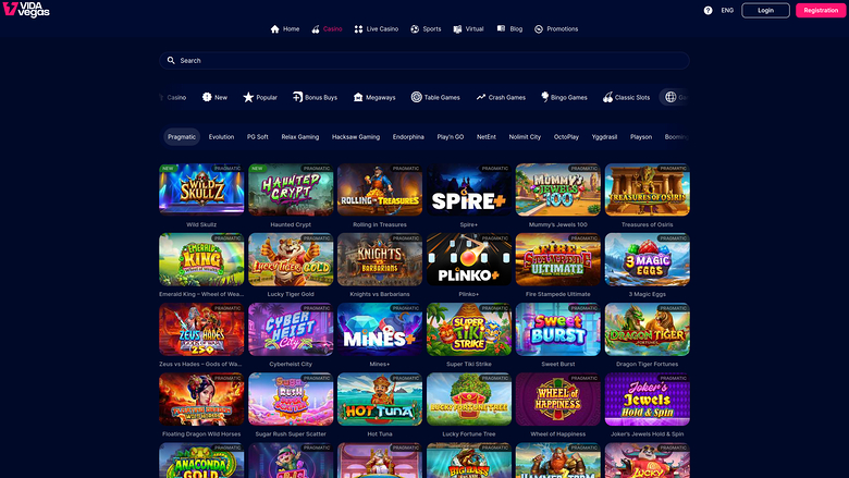 VidaVegas Casino — Games by studio