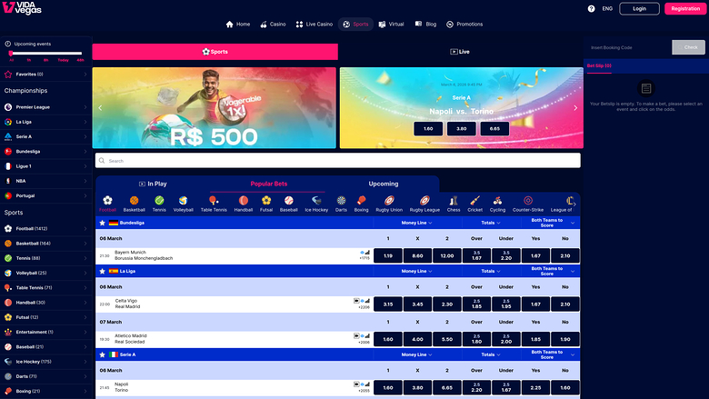 VidaVegas Casino — Sportsbook