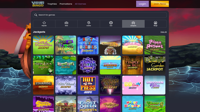Viking Bingo Casino — Jackpot games