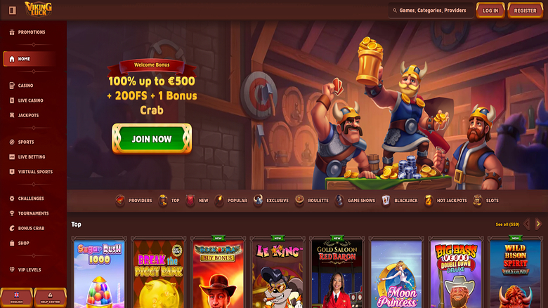 VikingLuck Casino — Homepage
