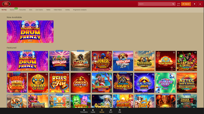 Villento Casino — Games lobby
