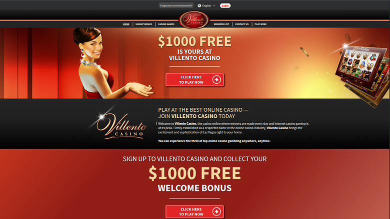 Villento Casino — Homepage