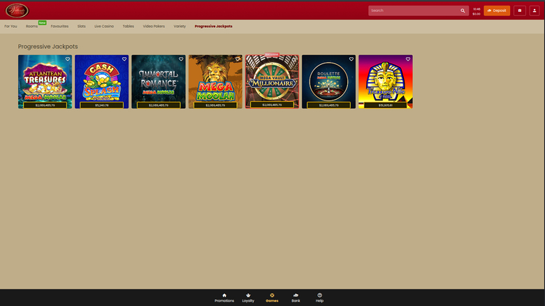 Villento Casino — Jackpot games