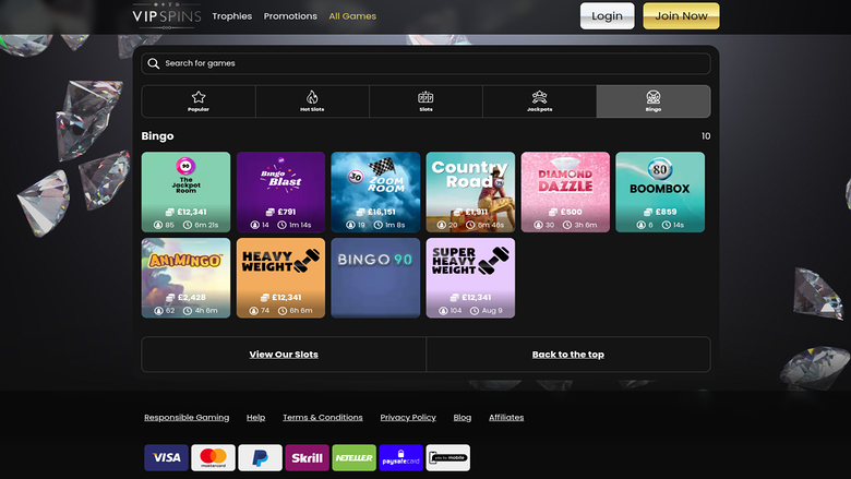 VIP Spins Casino — Bingo