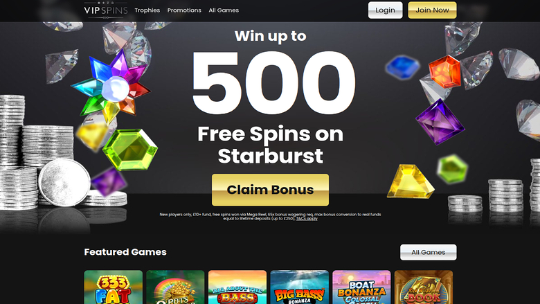 VIP Spins Casino — Homepage