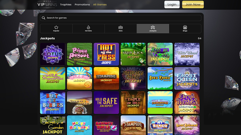VIP Spins Casino — Jackpot games