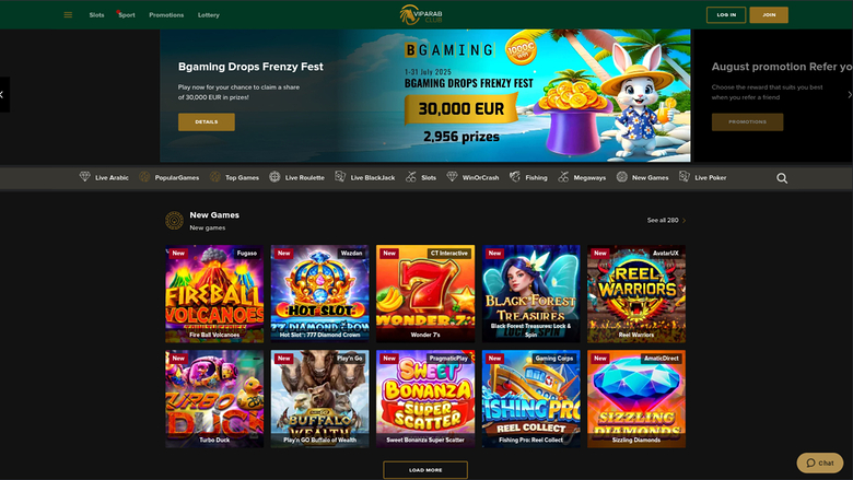 VipArabClub Casino — Homepage