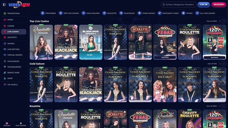 Viperwin Casino — Livedealer