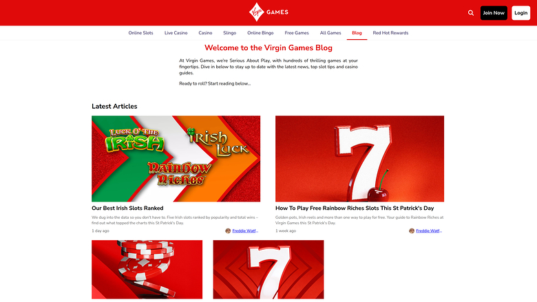 Virgin Games — Blog