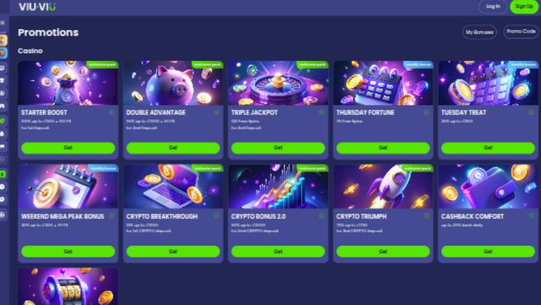 ViuViu Casino — Promotions page