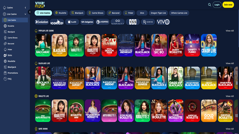 Vivaspin Casino — Livedealer