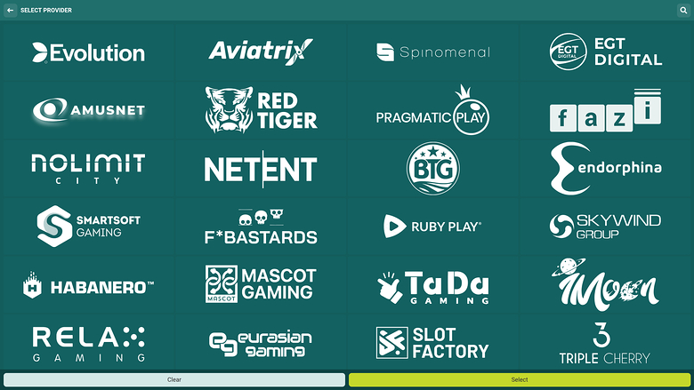 VivatBet — Games by studio