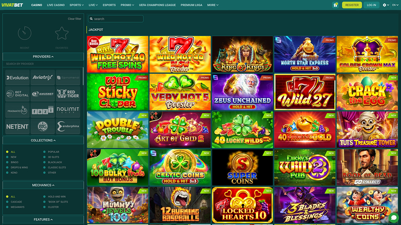 VivatBet — Jackpot games