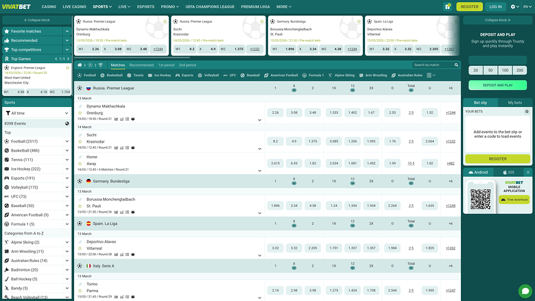 VivatBet — Sportsbook
