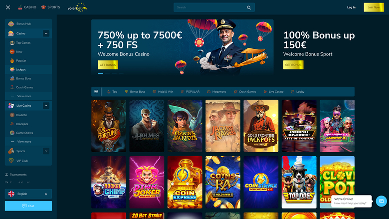 Volerbet Casino — Jackpot games