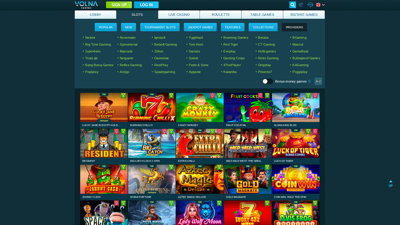 Volna Casino — Games by studio