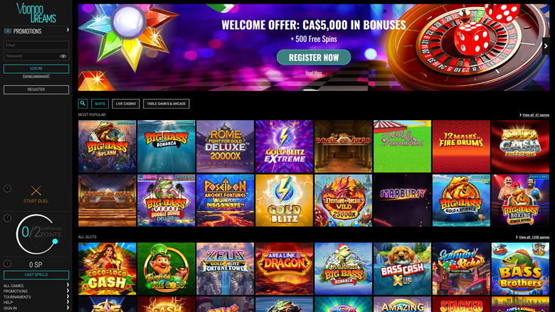 VoodooDreams Casino — Games lobby