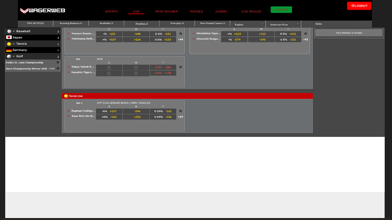 WagerWeb Casino — Sportsbook