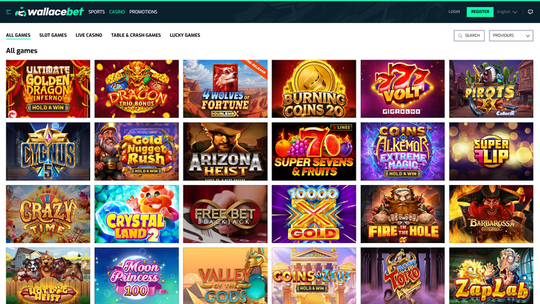 Wallacebet Casino — Games lobby