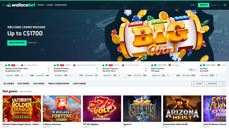 Wallacebet Casino — Homepage