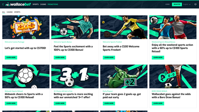 Wallacebet Casino — Promotions page