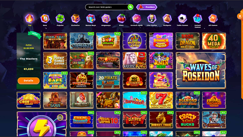 Wazamba Casino — Games lobby