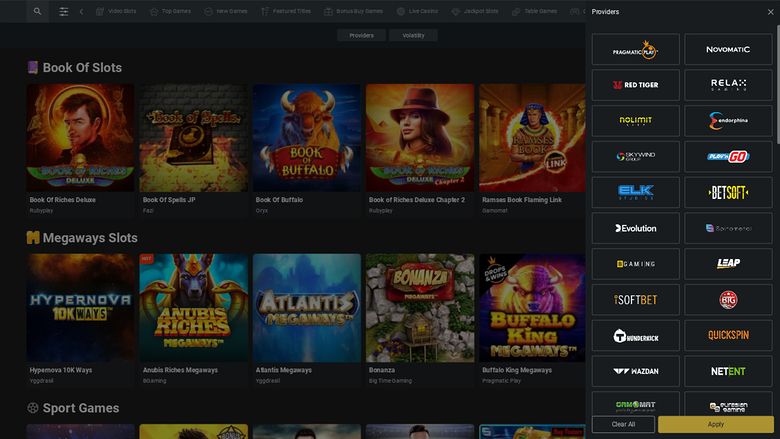 Weltbet Casino — Games by studio